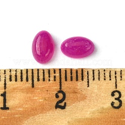 天然石ホワイトジェイドカボション  オーバル  染め  マゼンタ  6x4x2~2.5mm&nbsp;G-A094-01A-26