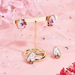 Shell Pearl with Acrylic Butterfly Stud Earrings&nbsp;JE973A