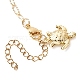 304 Stainless Steel Turtle Link Chain and Brass Paperclip Chain Bracelet Making&nbsp;AJEW-JB01591