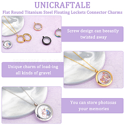 5Pcs 5 Colors 304 Stainless Steel Locket Pendants&nbsp;STAS-UN0045-54
