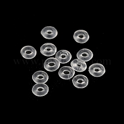 シリコンガスケット  リング  透明  2x0.6mm  穴：0.6mm  100個/セット&nbsp;KK-K381-05A