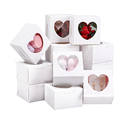 Square Kraft Paper Muffin Storage Gift Boxes&nbsp;CON-WH0095-95A