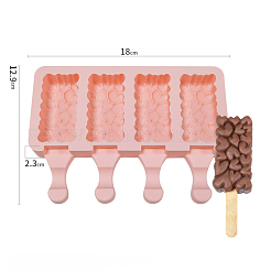 Food Grade DIY Rectangle Ice-cream Silicone Molds&nbsp;DIY-D062-03C