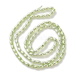 電気メッキビーズ連売り  オーバル  薄緑  4.5x3mm  穴：0.8mm  約94~99個/連  16.93~18.11''（43~46センチメートル）&nbsp;X-EGLA-H104-02B