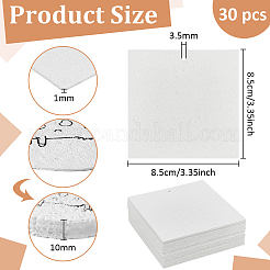 木材パルプコットンスポンジクリーニングクロス30枚  食器用  正方形  85x85x1mm  穴：3.5mm&nbsp;AJEW-BC0009-67B