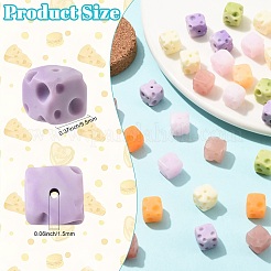 36Pcs 6 Colors Opaque & Transparent Resin Beads&nbsp;RESI-CJ0005-53