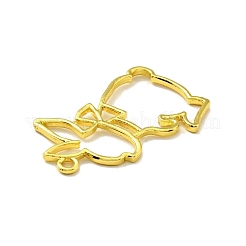 Alloy Open Back Bezel Pendants&nbsp;FIND-D025-02G