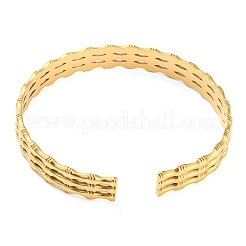 304 Stainless Steel Open Cuff Bangles&nbsp;BJEW-K230-01G-06
