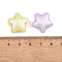 テクスチャ加工された不透明ABS模造真珠ビーズ  スター  ミックスカラー  19x20x8.5mm  穴：2.5mm  約335個/500g&nbsp;MACR-K361-15