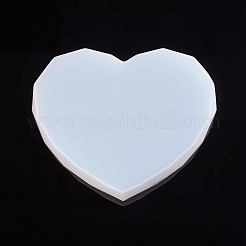 シリコンモールド  レジン型  UVレジン用  エポキシ樹脂ジュエリー作り  ハート  ホワイト  110x125x13mm  内径：89x115mm&nbsp;DIY-L021-49A