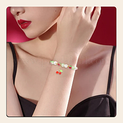 40Pcs Cherry Glass Pendants&nbsp;FIND-SC0016-51
