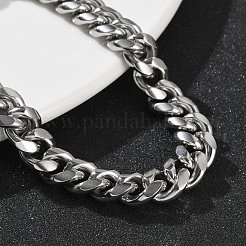 304 Stainless Steel Cuban Link Chain Bracelets for Men&nbsp;BJEW-Z081-01P-03