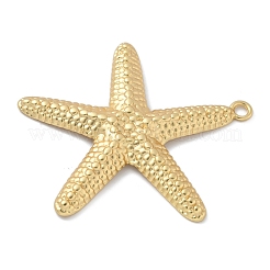 合金ビッグサイズペンダントトップ  マットゴールドカラー  ヒトデ  63x60x4.5mm  穴：3.8mm&nbsp;X-FIND-G094-03C-MG