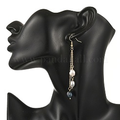 Natural Cultured Freshwater Pearl Tassel Dangle Earrings&nbsp;EJEW-JE07381-01