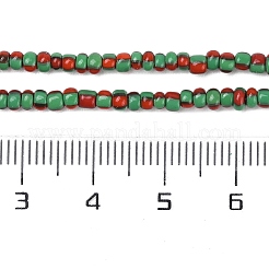 手作りランプワークビーズ連売り  2トーン  コラム  カラフル  3x2~4mm  穴：0.8mm  約130個/連  14.96~15.16インチ（38~38.5cm）&nbsp;BLOW-K001-01A-14-01