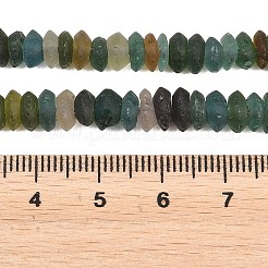 手作りランプワークビーズ連売り  ロンデル  シーグリーン  6~7.5x3mm  穴：1mm  約142個/連  14.17''（36センチメートル）&nbsp;LAMP-F046-02