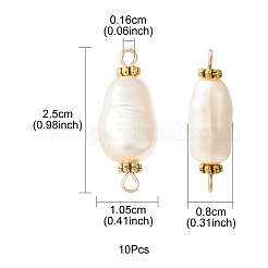 Acrylic Imitation Pearl Connector Charms&nbsp;PALLOY-YW0001-51