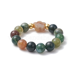 Natural Indian Agate Finger Rings&nbsp;RJEW-JR00894