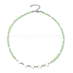 Natural Freshwater Shell & Glass Beaded Necklaces for Women&nbsp;NJEW-JN06082