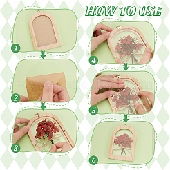 芸術工芸品用の未完成の木製アーチ型額縁  DIY ペイント プロジェクト スタンドまたは壁掛け  砂茶色  160x100x8.5mm&nbsp;AJEW-WH0270-417