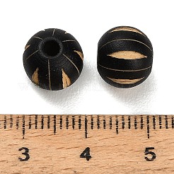 シマウッドビーズ  ラウンド  ブラック  10mm  穴：3mm&nbsp;WD-CBA7A54-02H