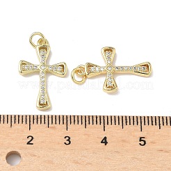 Brass Micro Pave Cubic Zirconia Pendants&nbsp;X1-KK-Q068-49D-G
