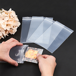 丈夫なプラスチック製ジップトップバッグ  トランスペアレント  再封可能なバッグ  透明  15x10cm  片側の厚さ：5.9ミル（0.15mm）  100個/袋&nbsp;OPP-WH0005-12E