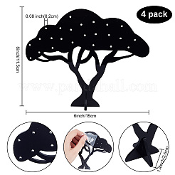 Opaque Acrylic Earring Display Tree&nbsp;EDIS-WH0030-12