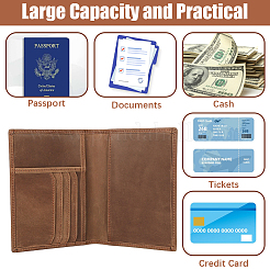 Rectangle Leather Travel Passport Wallet Cover&nbsp;AJEW-WH20096-54C
