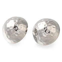 304 Stainless Steel Half Round Stud Earrings&nbsp;EJEW-I312-05P