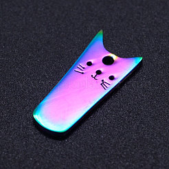 Ion Plating(IP) 201 Stainless Steel Kitten Pendants&nbsp;STAS-Q201-JN216