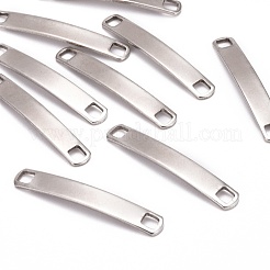 変色防止長方形304ステンレススチールリンクコネクター  ステンレス鋼色  33.5x5x1mm  穴：3x3mm&nbsp;STAS-I045-38