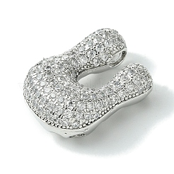 Rack Plating Brass Cubic Zirconia Pendants&nbsp;KK-S378-02P-U