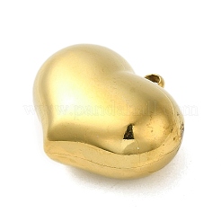 304ステンレスペンダント  ハートチャーム  18KGP本金メッキ  25.5x30x15mm  穴：2.5mm&nbsp;STAS-C094-02B-G