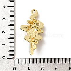 合金ペンダント  魔法の杖  ガラス＆ABSプラスチックビーズ付き  ラックメッキ、鉛フリー、カドミウムフリー、ニッケルフリー  空色  ゴールドカラー  37x17.5x5.5mm  穴：2mm&nbsp;FIND-H015-16G-02