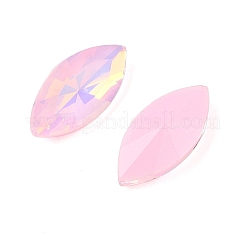 ガラスカボション  多面カット  馬の目  パールピンク  15x7x3.5mm  42個/セット&nbsp;GLAA-N0028-09A
