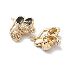 Rack Plating Brass Micro Pave Cubic Zirconia Charms&nbsp;KK-P231-02G
