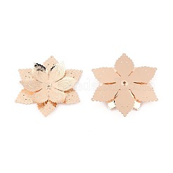 真鍮製ビーズキャップ  花  ライトゴールド  34.5x30x4~5mm  穴：0.9~1mm&nbsp;KK-N278-09KCG