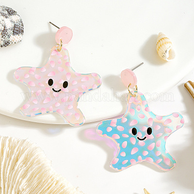 Acrylic Dangle Stud Earrings&nbsp;FS-WG592B9-06-1
