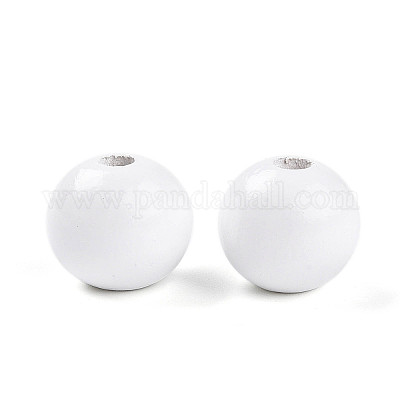 Painted Natural Wood Beads&nbsp;WOOD-A018-16mm-19-1