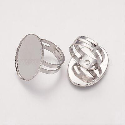 Brass Pad Ring Bases&nbsp;KK-B648-P-1