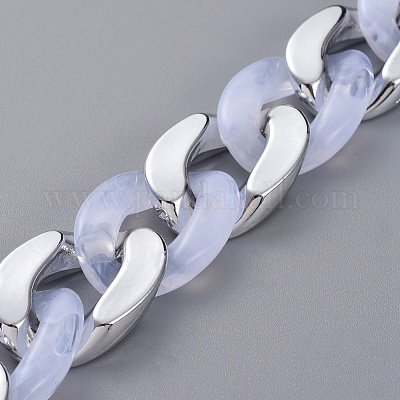 Handmade Imitation Gemstone Style Acrylic Curb Chains&nbsp;AJEW-JB00524-1
