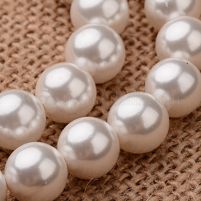 Polished Round Grade A Shell Pearl Bead Strands&nbsp;BSHE-M027-6mm-28-1