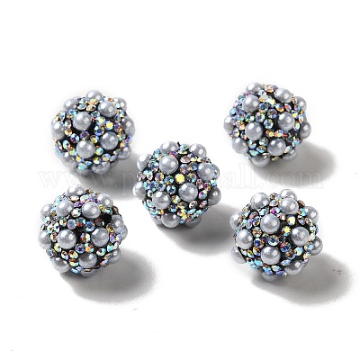 Polymer Clay Rhinestone Beads&nbsp;RGLA-D050-01A-1