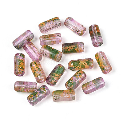 Picasso Transparent Glass Bugle Beads&nbsp;SEED-N010-02E-1
