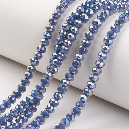 Electroplate Glass Beads Strands EGLA-A034-P3mm-B13-1