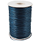 Korean Waxed Polyester Cord, Bead Cord, Marine Blue, 1.2mm, about 185yards/roll