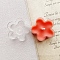 Plastic Candle Cup, Clear, Flower, 48x18mm