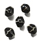 Vintage Style Glazed Ceramic Porcelain Beads, Faceted Bicone, Black, 11.5x10mm, Hole: 2mm