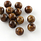 Round Imitation Gemstone Acrylic Beads, Coconut Brown, 12mm, Hole: 2mm, about 520pcs/500g